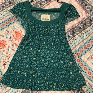 Teal Small Hollister babydoll tee